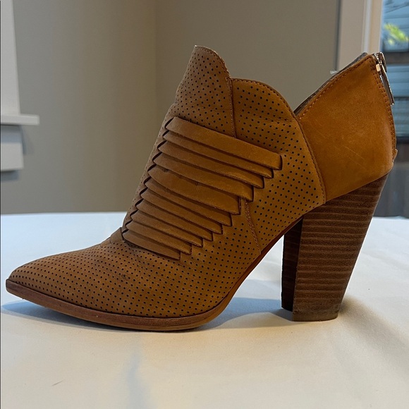 Vince Camuto Tan Perforated Ankle Booties - Picture 6 of 12